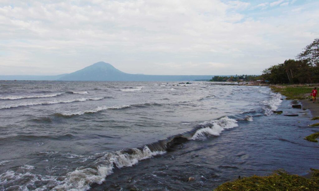 Taal volcano as seen from San Nicolas, the site of the old town of Taal