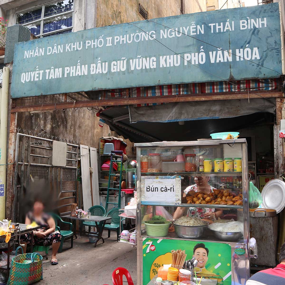 Location of bún cà-ri stall in Ho Chi Minh City, 2019