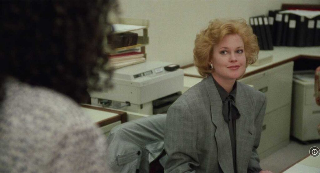 Tess McGill (Melanie Griffith) in Working Girl