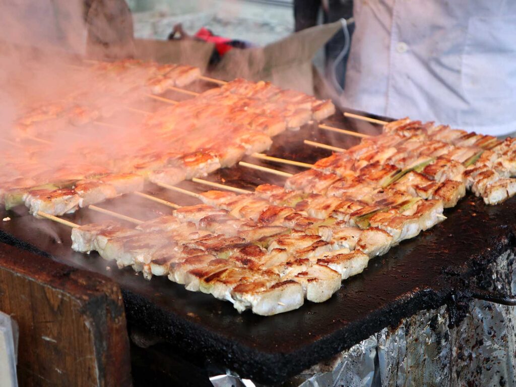 Yakiton (grilled pork and leeks)